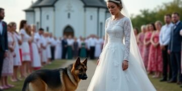 На свадьбе собака преградила путь невесте. А через минуту все гости ОЦЕПЕНЕЛИ от увиденного…