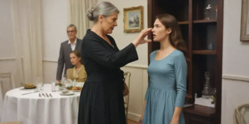 Получив при гостях пощечину от свекрови за плохо сервированный стол, невестка стала доставать из шкафа какие-то вещи… Когда гости присмотрелись – замерли тут же на месте!