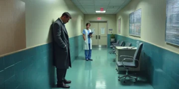 Мужчина стоял в приёмной роддома, слегка сутулясь.